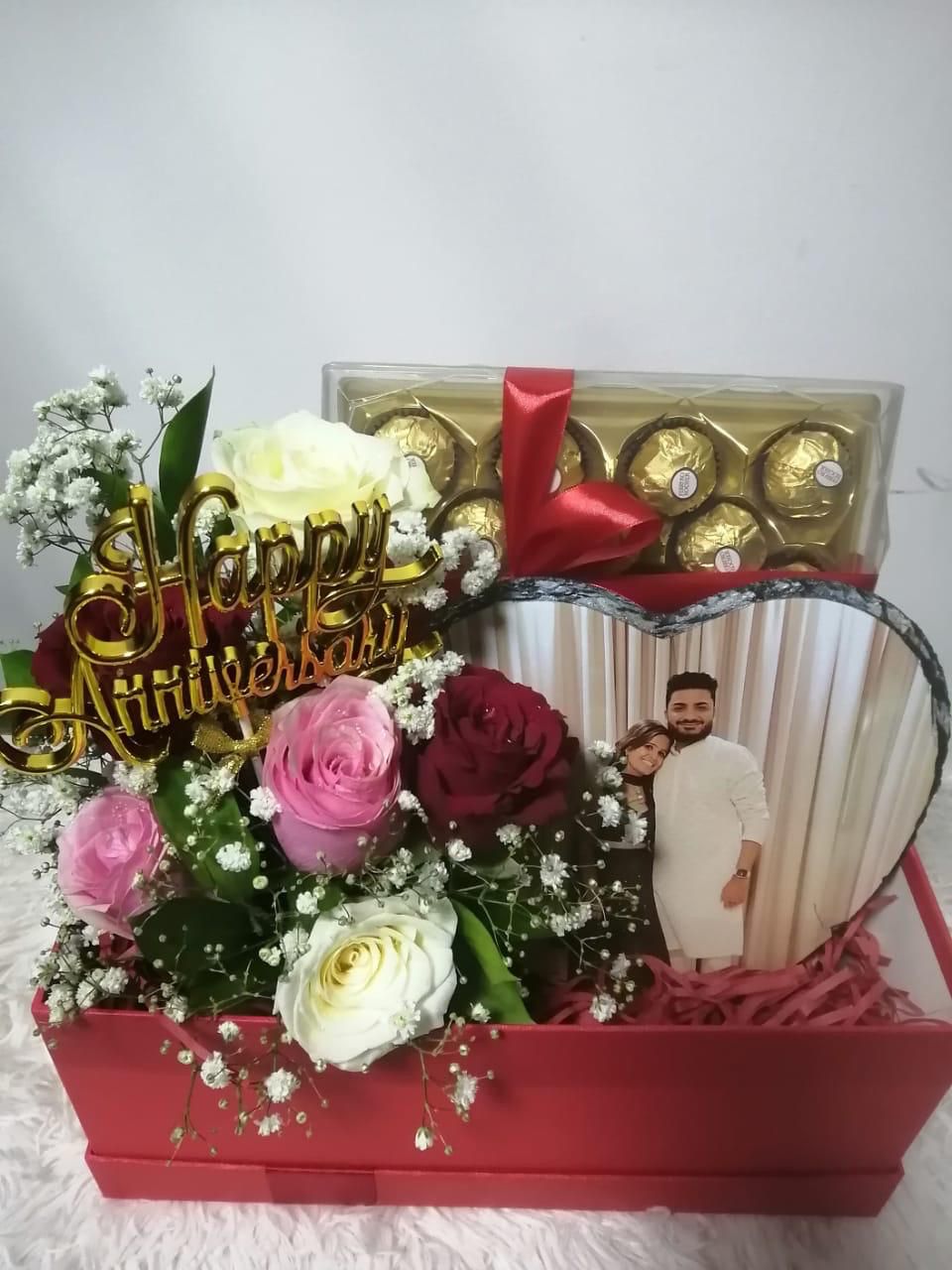 Anniversary Love Box with Ferrero & Personalized Photo Frame