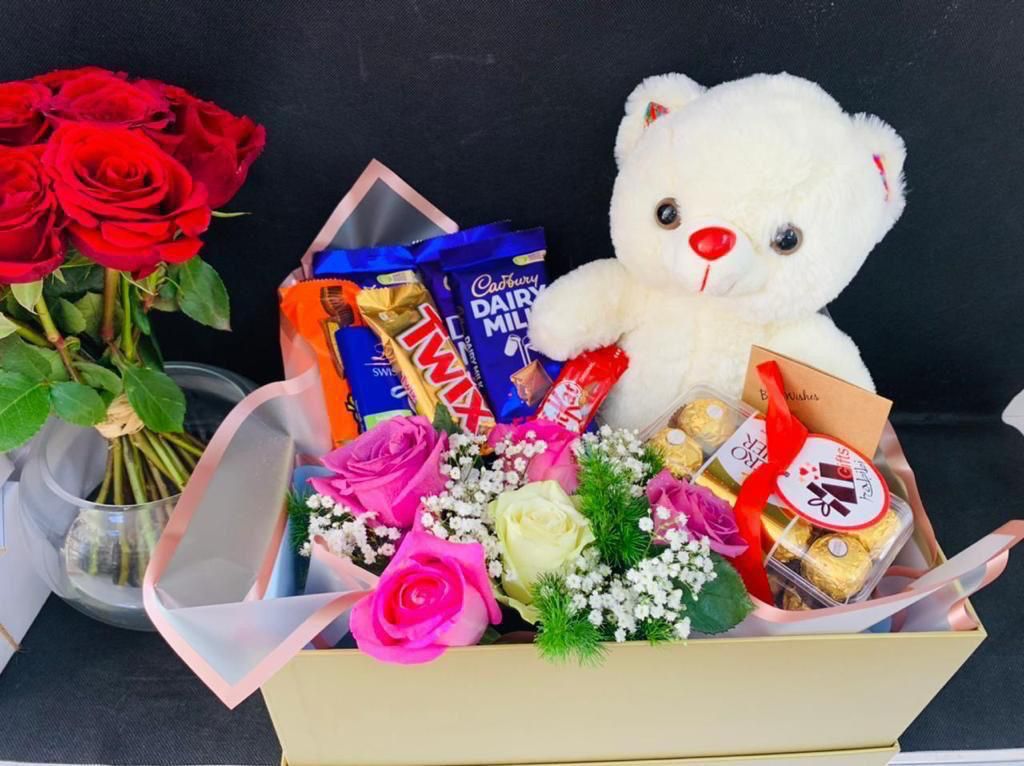 Classic Love Hamper with Teddy & Chocolates