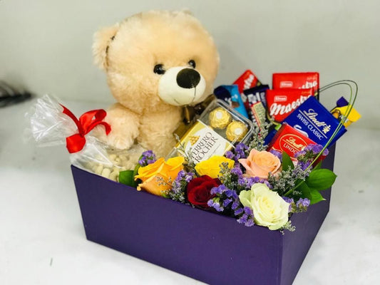 Luxury Bliss Hamper with Teddy & Chocolates