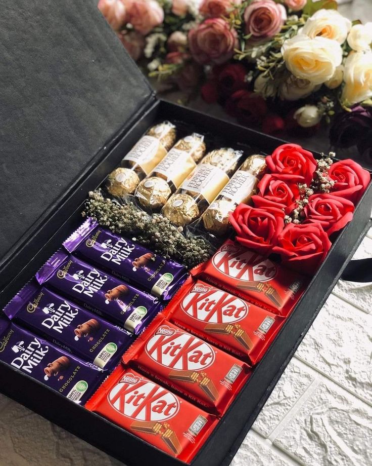 Valentine’s Day Chocolate and flower box