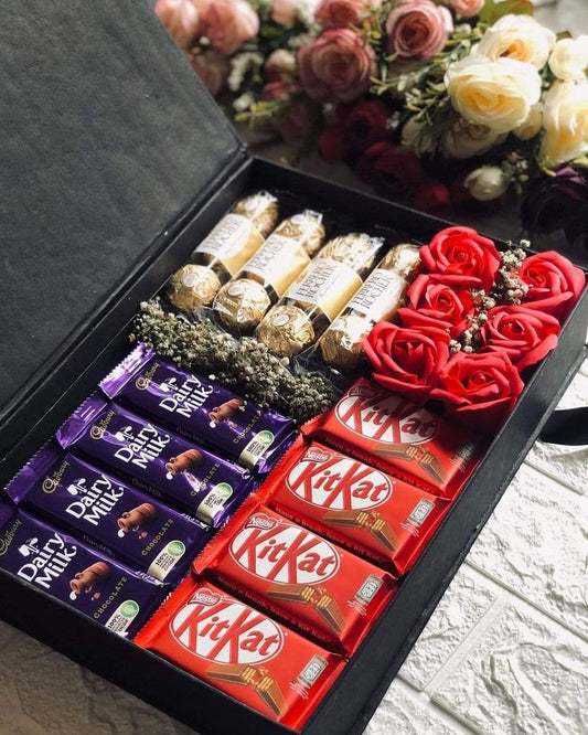 Valentine’s Day Chocolate and flower box