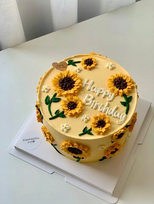 Blossom Yellow Birthday Cake